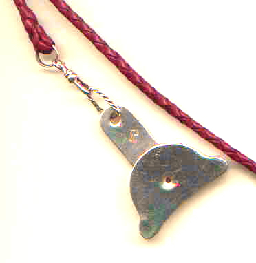 Sterling Silver Whistle, Handbraided Lanyard